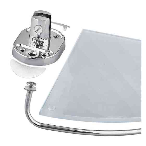 Полка угловая с ограничителем (стекло) Zerix AFB-0107-1 (ZX5073) Киев