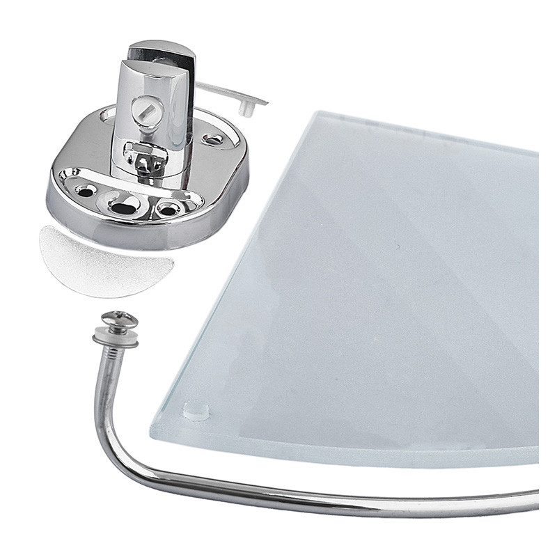 Полиця кутова з обмежувачем (скло) Zerix AFB-0107-1 (ZX5073) Київ - фото 2