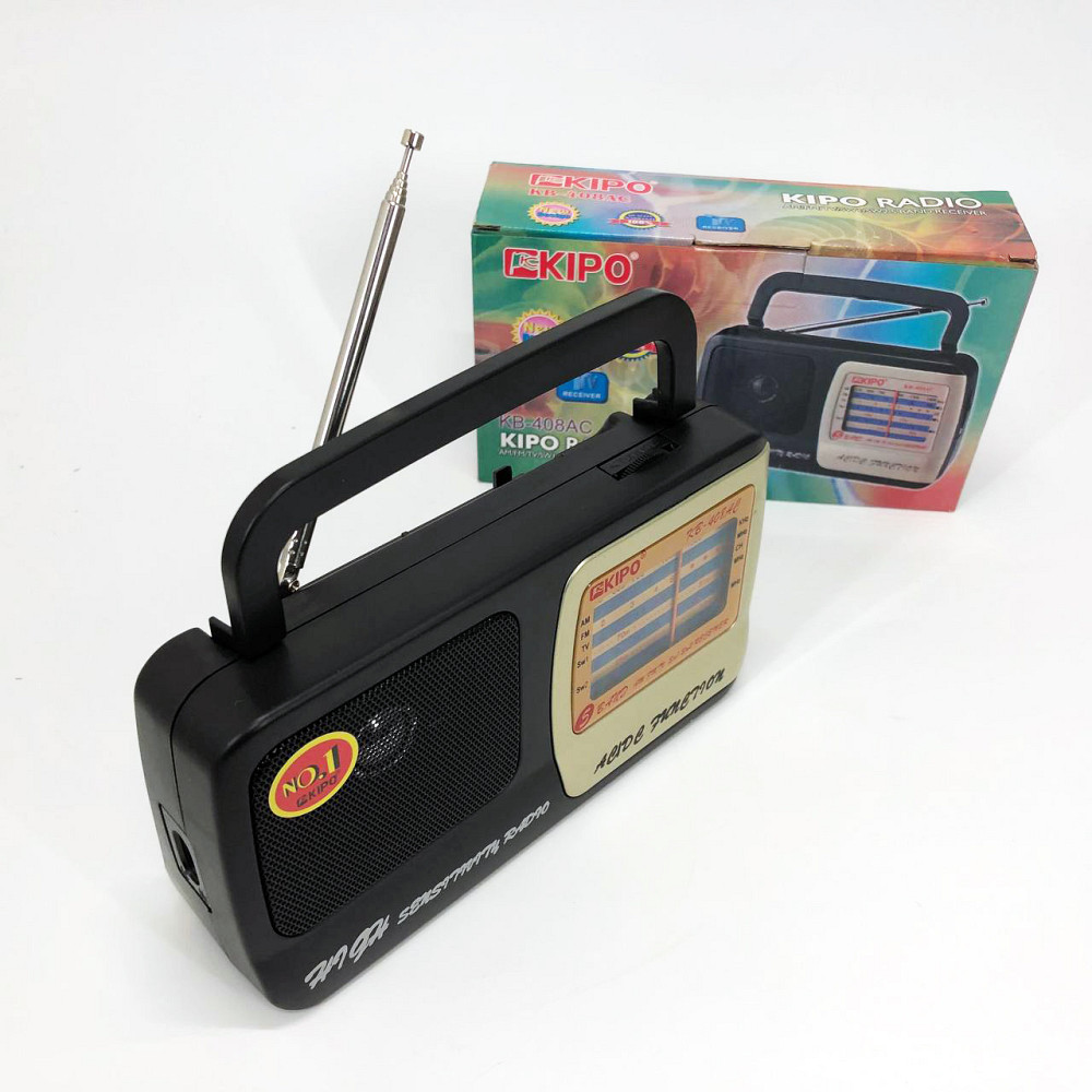 Радиоприемник фм ретро на батарейках KIPO, Портативное радио, Радиоприемник ретро AM FM NJ-35 Львов - изображение 2