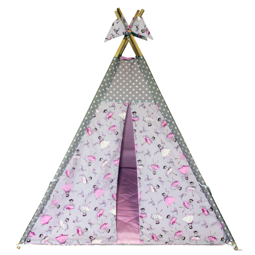 Вігвам Хатка комплект Балерини зі стьобаним килимком — Великий 150*150 см Київ