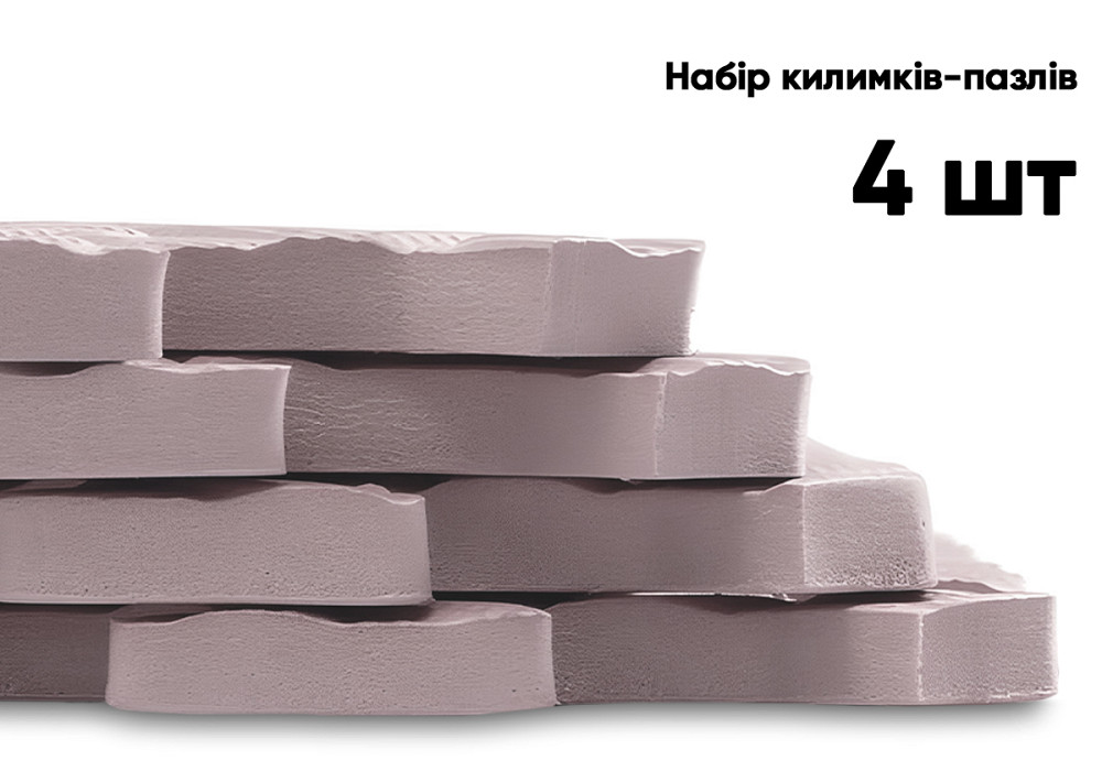 Татамі мат EasyFit SwallowTail 4 шт (60х60х1 см) пазл хвіст ластівки бежевий Коломия - фото 3