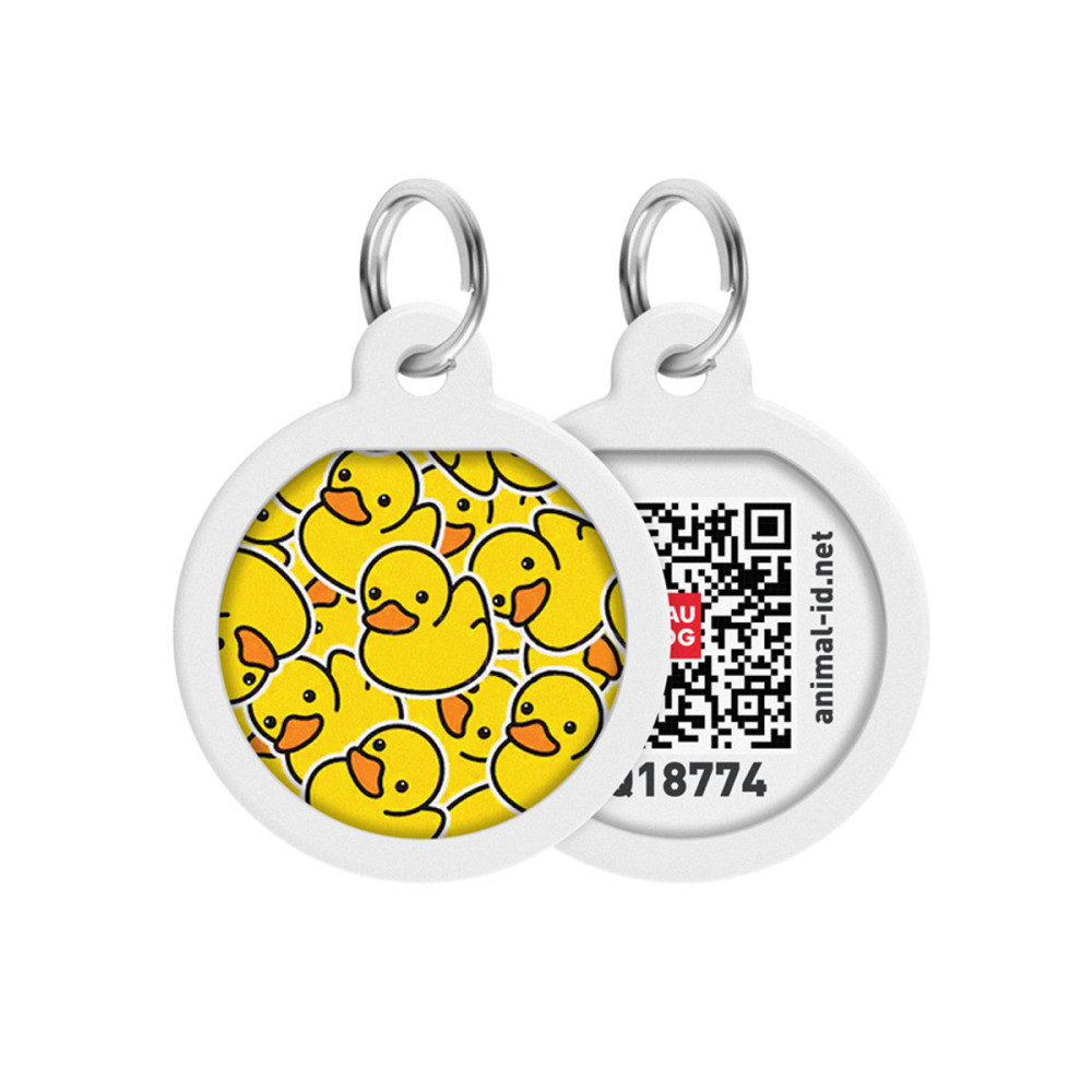 Адресник для собак и кошек металлический WAUDOG Smart ID с QR паспортом, рисунок 