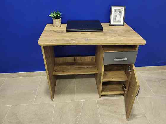 Стіл письмовий Ровесник 89х55 см - Дуб флагшток / Сірий Львів