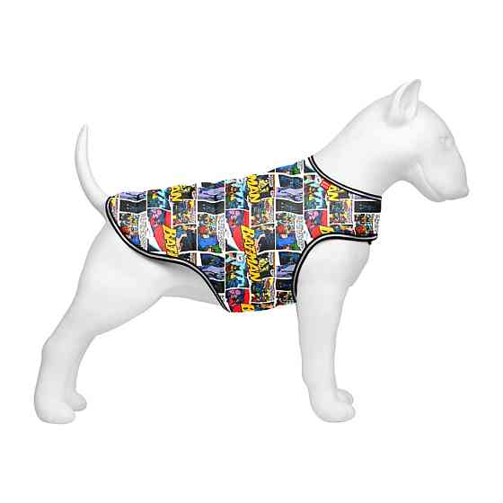 Курточка-накидка для собак WAUDOG Clothes, малюнок "Бетмен комікс", XL, А 47 см, B 68-80 см, С 42-52 см Київ