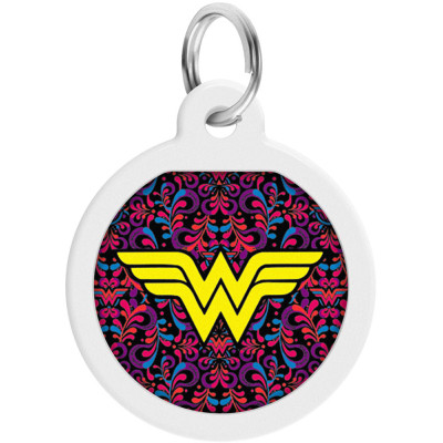 Адресник для тварин WAUDOG Smart ID з QR паспортом "Чудо-жінка 3", круг 25 мм (0625-1018ru-eng) Вінниця - фото 1