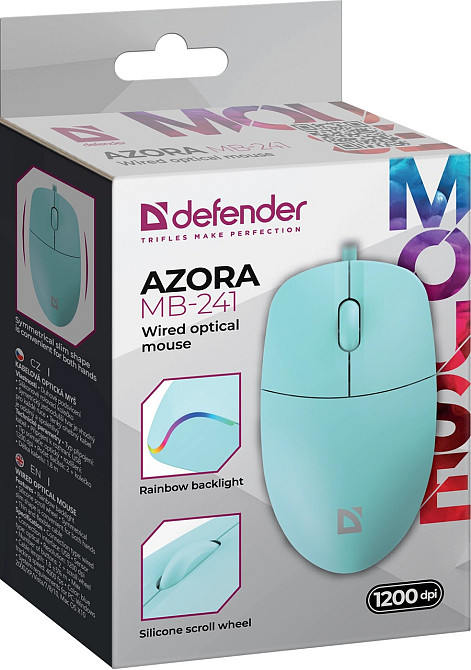 Миша Defender Azora MB-241 Blue (52243) (7130230) Київ - фото 3