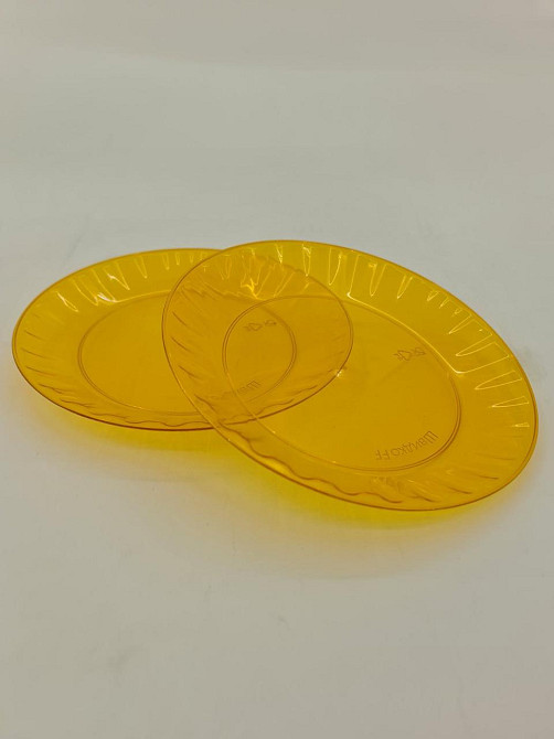 Тарілка одноразова 160 мм Склоподібна Помаранчева (10 шт) Харків - фото 2