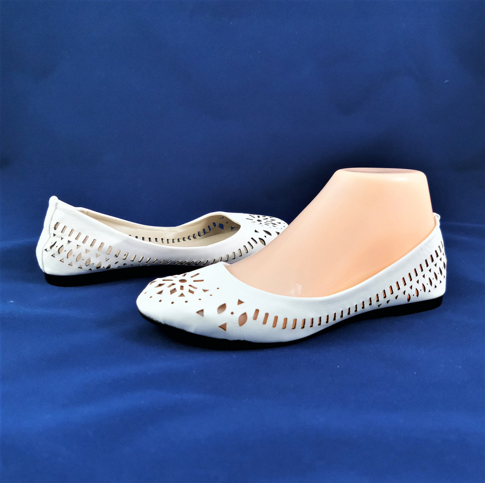 Жженські Літні Балетки Білі Мокасини Туфлі (розміри: 36) - 00-5 Дніпро - фото 2