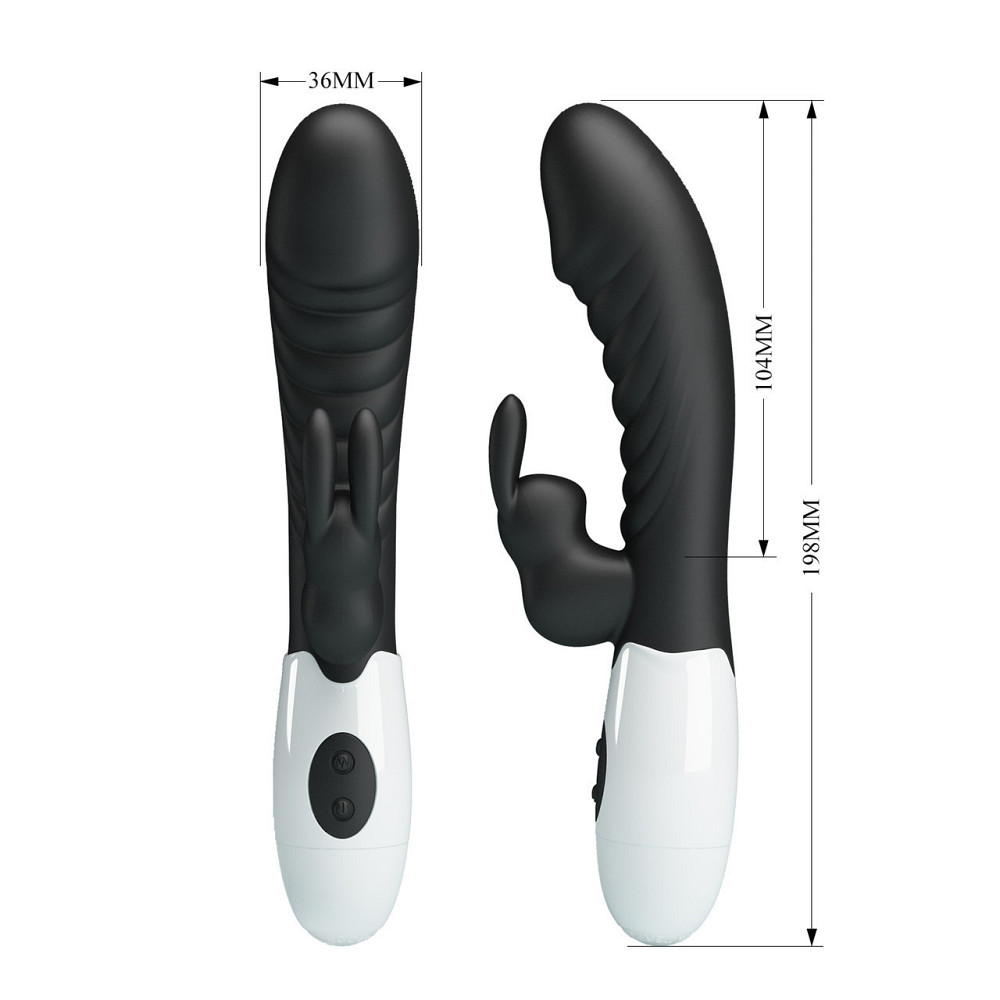 Вибратор - Pretty Love Naughty Bunny Vibrator Black Sex Aura Киев - изображение 8
