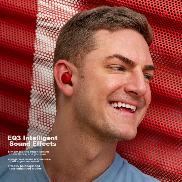 Беспроводные наушники JLab GO Air POP+ TWS, Bluetooth 5.3, 35+ ч, EQ3, Dual Connect, IPX4, USB-C, Pink-Red Киев - изображение 6