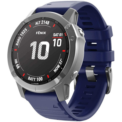 Ремешок для смарт-часов Armorstandart Silicone 22mm для Garmin Fenix 5/6 Dark Blue (ARM60807) Винница - изображение 1