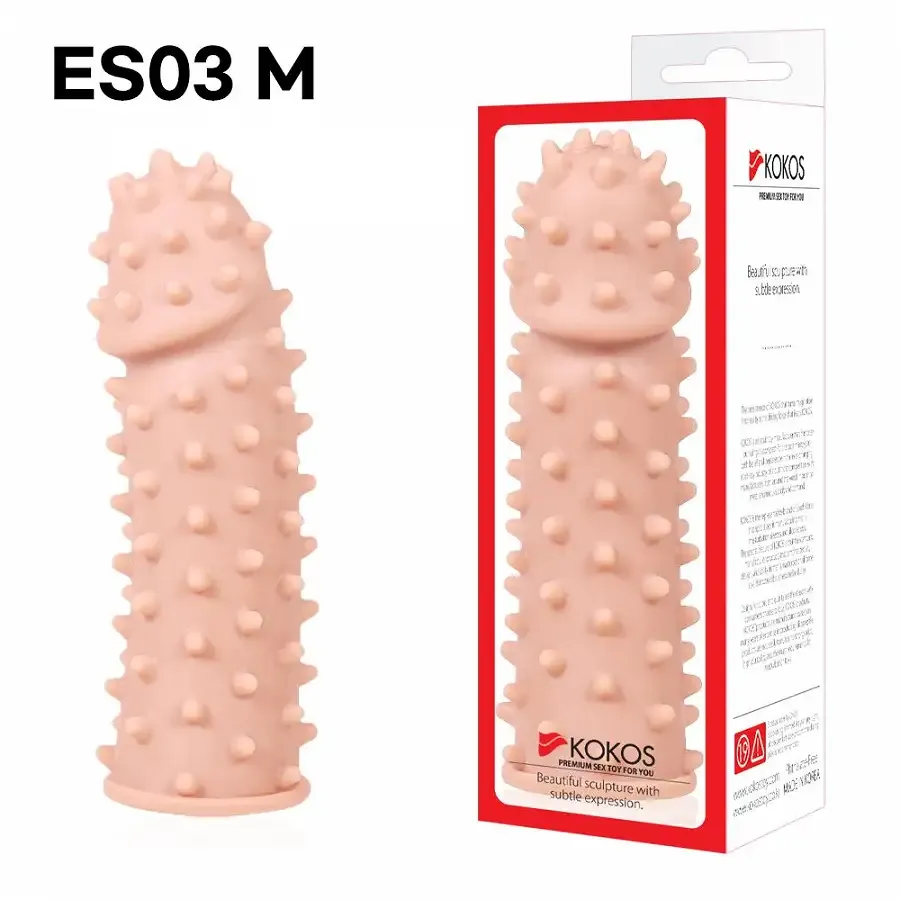 Насадка на член Kokos Extreme Sleeve ES.03 розмір M, потовщувальна, стимулюючий рельєф Львів - фото 3
