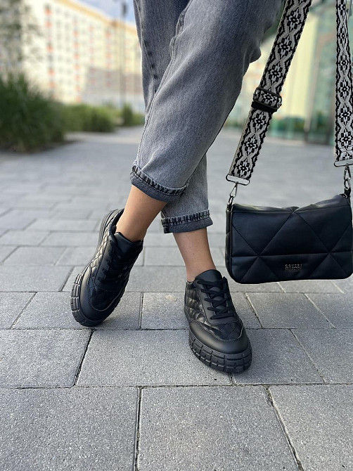 Weide Кеди жіночі WEIDE чорні еко-шкіра 37-41рр. ( ) Коломия - фото 3