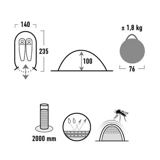 Палатка High Peak Vision 2 Киев