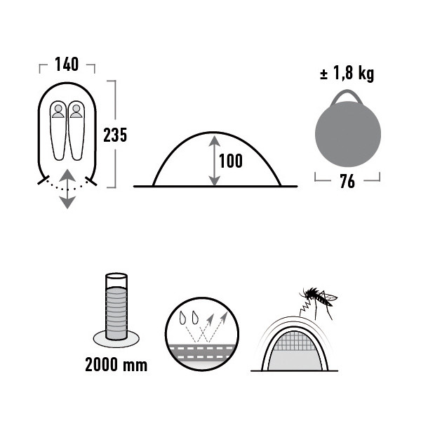 Палатка High Peak Vision 2 Киев - изображение 2