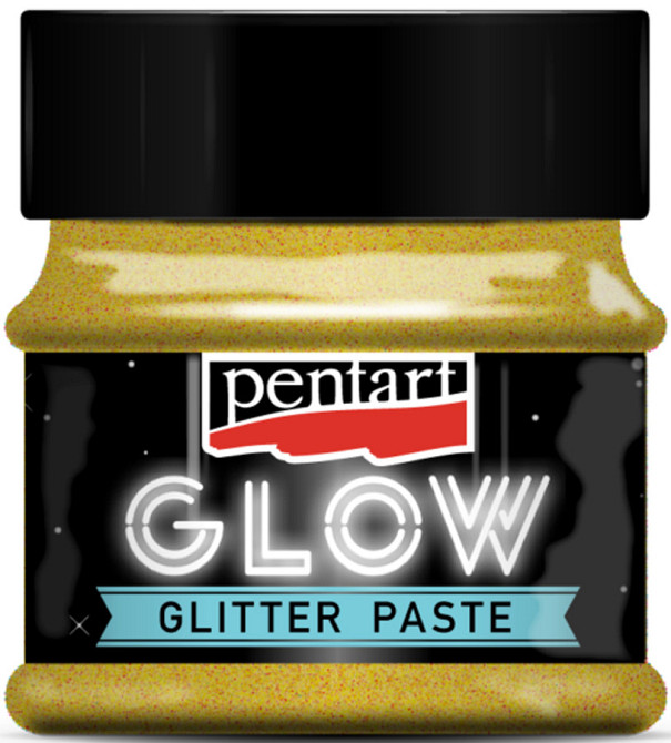 Паста з глітерами «Glow in the dark» Золотий/Зелений 50 мл Pentart Київ - фото 2