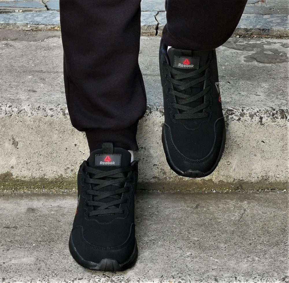 Кроссовки Reebok Черные Рибок Кожа Женские (размеры: 36,37,38,39,40,41) Днепр - изображение 7