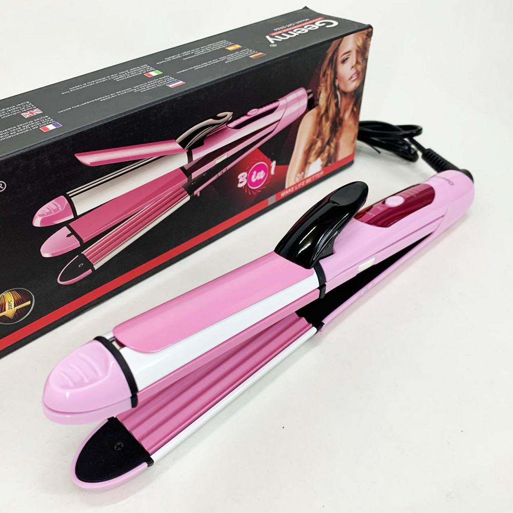 Праска для догляду за волоссям GEMEI GM-2966 3 в 1, Праска для волосся вузька Випрямляч щипці KA-48 Львів - фото 3