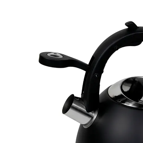 Чайник 3л нержавіюча сталь зі свистком з ручкою "soft-touch" чорний 860 KAMILLE Житомир - фото 6