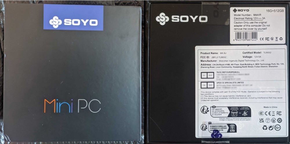 Міні ПК Soyo M4 Air N95 16GB/512GB Window 11. Харків - фото 1