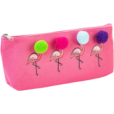 Пенал Cool For School с помпонами 1 отделение розовый (CF87038) Винница - изображение 1