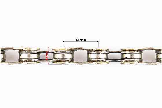 Ланцюг приводний 1/2х5/64х116L 9 швидкостей, сріблясто-чорний NOVE-91 Київ