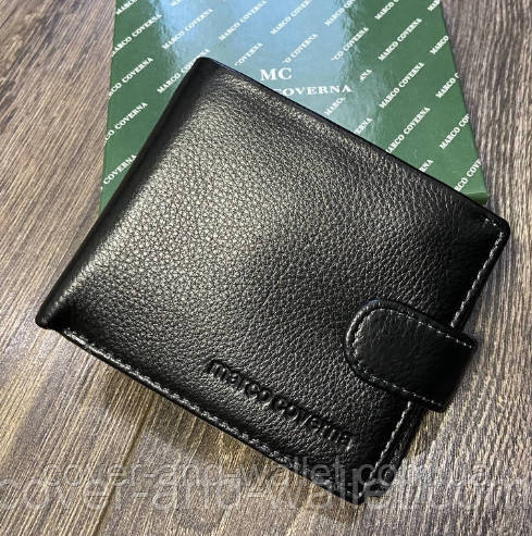 Классический кожаный мужской кошелек на кнопке Marco Coverna 22-208 Киев - изображение 1
