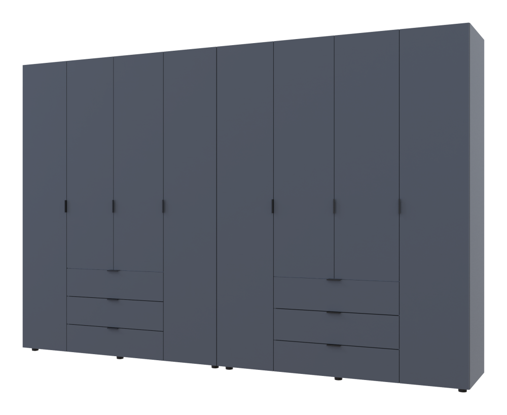 Комплект шаф для одягу Doros Гелар (2 шт.) 310х49,5х203,4 см Графіт (DRS-011122) Дніпро - фото 1