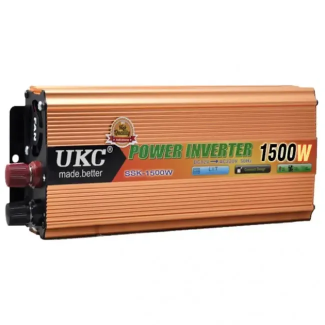Автомобільний інвертор 12V-220V 1500W UKC SSK перетворювач напруги з USB та захистом Одеса - фото 2