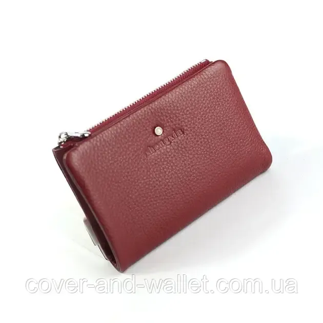 Стильний жіночий шкіряний гаманець невеликого розміру червоно-чорний Helen Verde 0811 Київ - фото 5