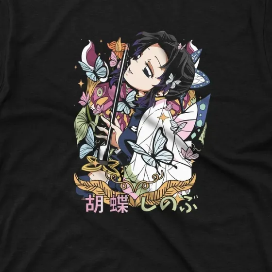 Футболка для подростка мальчика с принтом Клинок, рассекающий демонов Шинобу Кочо 2 Размер 160 Anime10453 Днепр