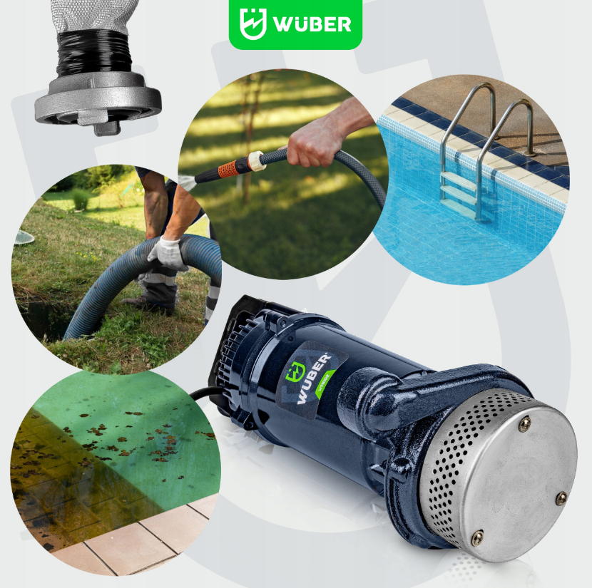 Дренажний насос для брудної та чистої води Wuber 400Вт 5100л/год W11002 (Польща) Київ - фото 8