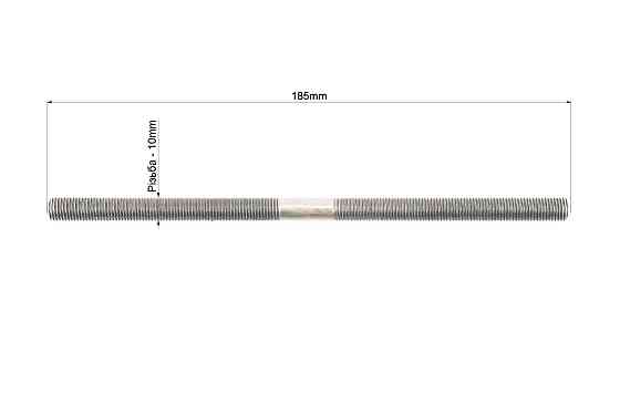 Вісь задня ХВЗ черв\'якова М10х185мм, чорна Киев