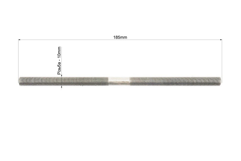 Вісь задня ХВЗ черв\'якова М10х185мм, чорна Киев - изображение 2