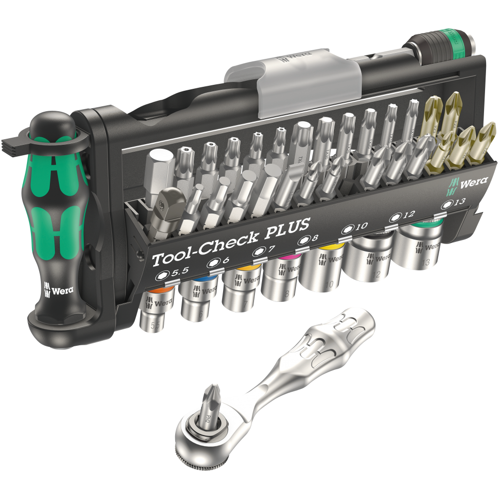 Набір торцевих головок і біт з тріскачкою Wera 1/4"+кліщі сантехнічні Knipex 87 01 25 40од. 05049070001 Одеса - фото 2