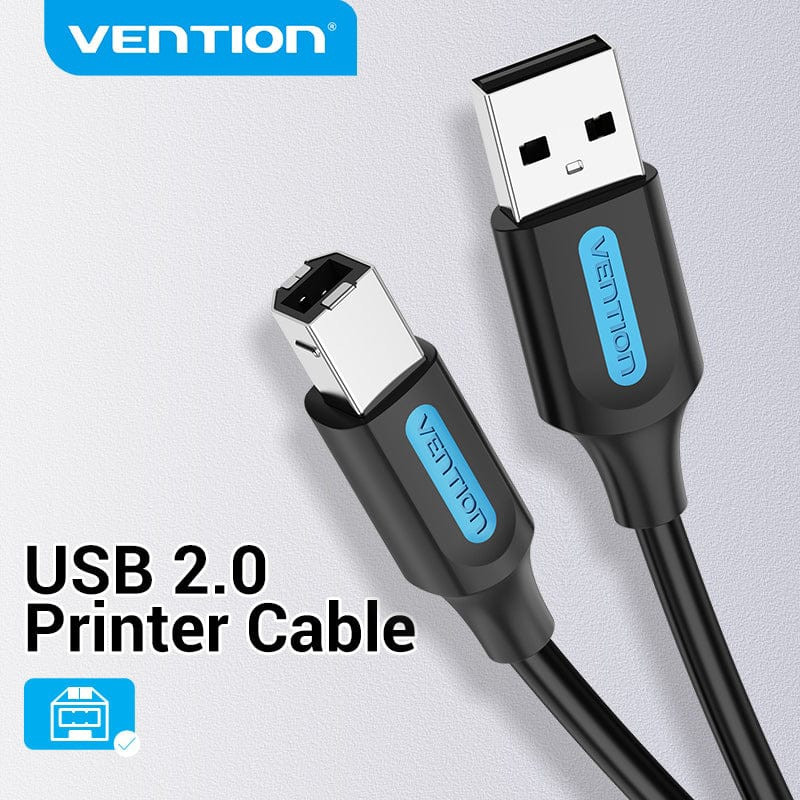 Кабель USB 2.0 AM-BM, 1.0 м, 480Mbps Printer PVC чорний Vention Вінниця - фото 4