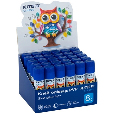 Клей Kite карандаш с индикатором PVP Classic, 8 г (K-130) Винница - изображение 3