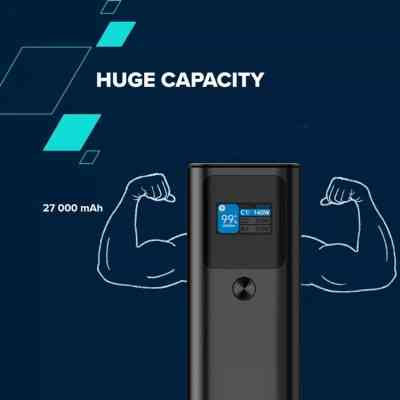 Батарея універсальна Canyon PB-2010 27000mAh PD/3.1/140Wh, in/out2xUSB-C PD/140W, outUSB-A/22.5W (CNE-CPB2010DG) Вінниця