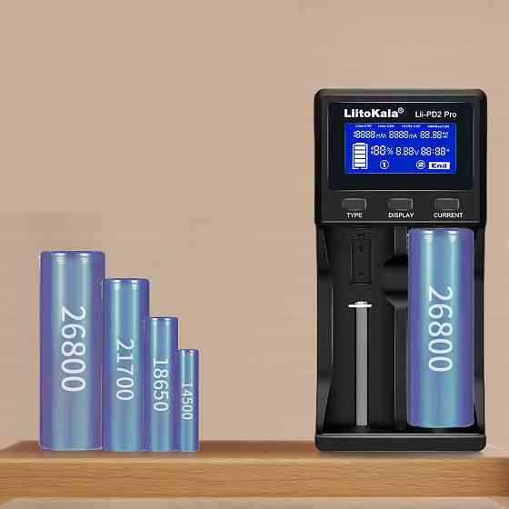 Зарядний пристрій 18650 26800 LiFePO4 Li-ion NiMH/NiCd швидка зарядка LiitoKala Lii-PD2 Pro Київ