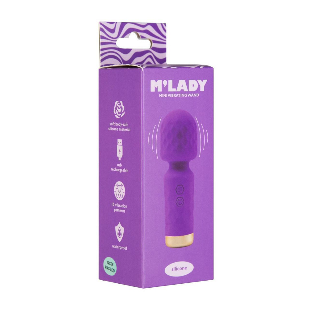 Вібромасажер M’Lady Mini Vibrating Wand Purple Sex Aura Київ - фото 2
