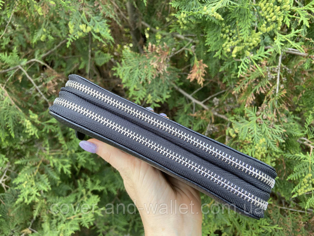 Мужской кожаный клатч кошелёк на две молнии Marco Coverna M39-3 Киев - изображение 4