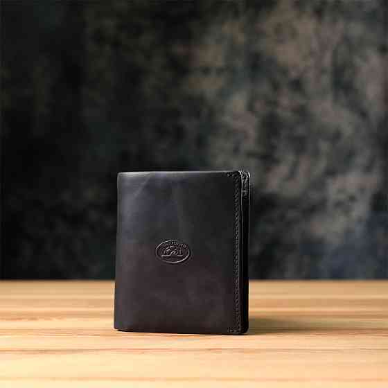 Мужской вертикальный кошелек из матовой натуральной кожи Tony Perotti 20832_1 (1165 nero) Черный Киев