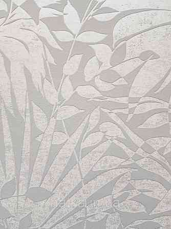 Шпалери вінілові на флізеліні AS creation The Bos 0.53х10 листя папороті монстери банана білі на сірому Київ
