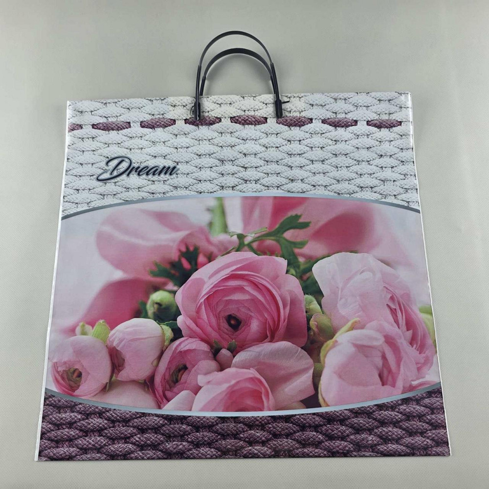 Полиэтиленовый пакет (40х40) с пластиковой ручкой 