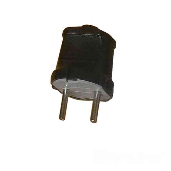 Вилка без заземления, черный Днепр