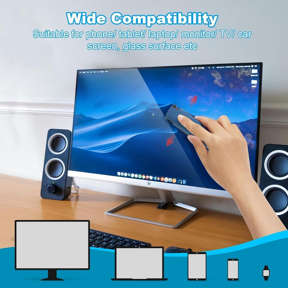 Средство для очистки экранов Acuvar 3-в-1: спрей, микрофибра, футляр для телефона, ноутбука, ТВ, авто, экранов Киев - изображение 9