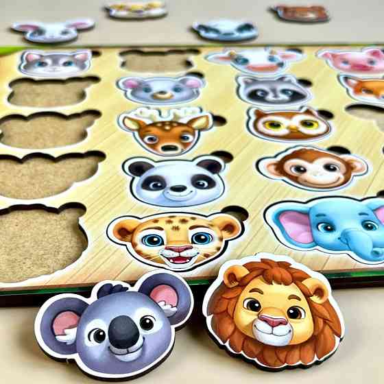 Деревянный пазл-сортер 