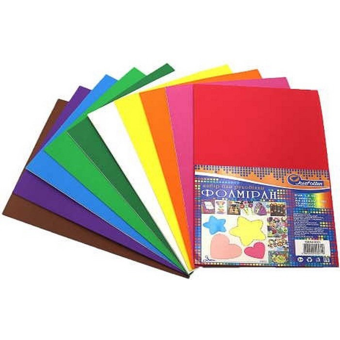Фоаміран для творчості А4 15A4-MIX1, 1,5 мм, 10 аркушів Вінниця - фото 1