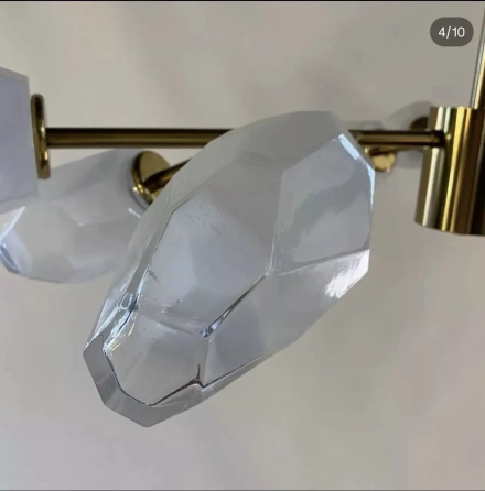 Світлодіодна люстра Сучасна 8616 (Золотиста) на 12 плафонів Вінниця