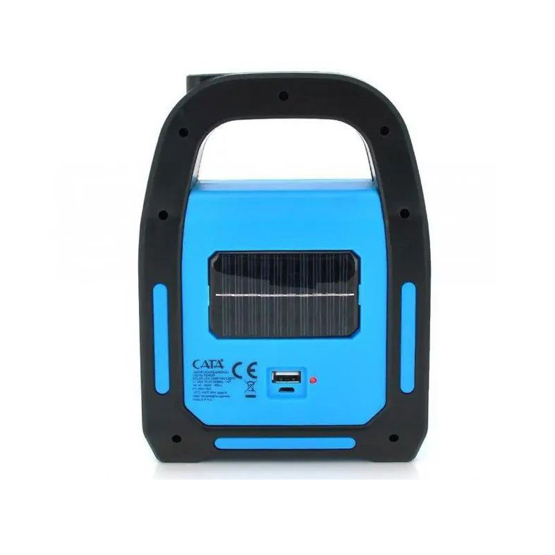 Ліхтар акумуляторний ручний на сонячній батареї з USB заряджання Cata C-9955 300 Лм з боковою лампою Кам'янець-Подільський - фото 6